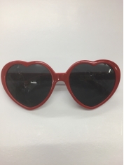 Red Heart Shaped Glasses - Novelty Glasses